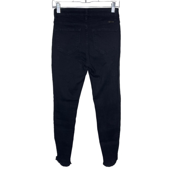 Kancan Women’s Black High Rise Fray Hem Skinny Jeans Size 3/25 - Picture 9 of 13